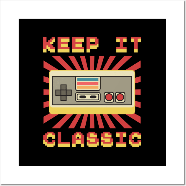 Keep It Classic - Retro Videogame Love Wall Art by Mandegraph